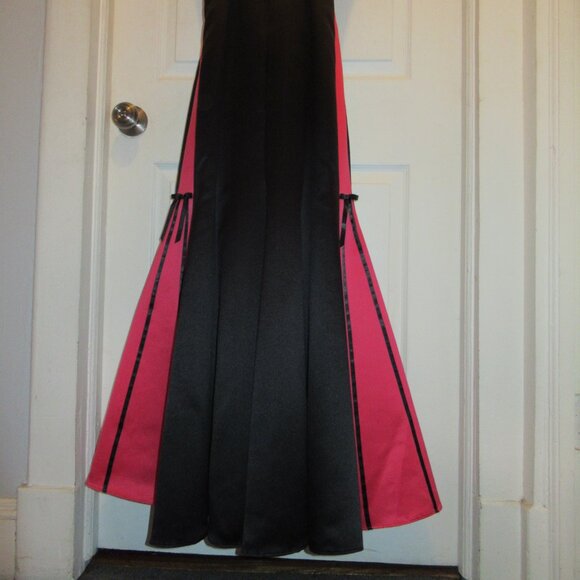 Gunne Sax Trumpet Dress Mermaid Gown Rose Red Black 5/6 Jessica McClintock Bows - Picture 16 of 16